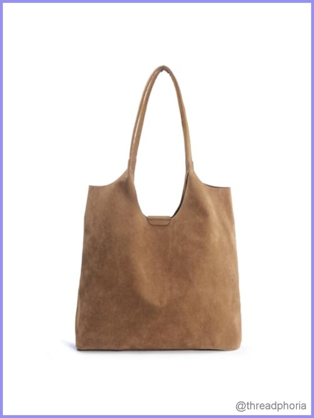 Faux Suede Tote Bag for Women Magnetic Closure Hobo Shoulder Handbag